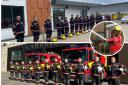 Fire stations across the county have paid tribute to Mervyn Housden.