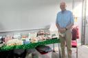 Peter James with some of the cakes at last year's Macmillan coffee morning in Wimblington