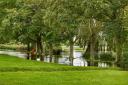 A slightly flooded Hinchingbrooke Park.