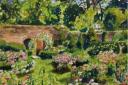 Liz Dixon's painting of Bridge End Gardens