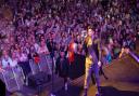 Lead singer of The Script Danny O'Donoghue serenades the fans at Newmarket Races on Friday night