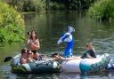 Cooling off in Grantchester, near Cambridge during a heatwave. The Met Office forecasts highs in excess of 31C  in Cambridgeshire this weekend (July 16 and 17)