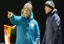 March Town manager Ash Taylor (left) called on Ben Matthews from the substitutes' bench to grab a late winner at Haverhill Rovers.