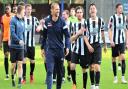 Brett Whaley and team are all smiles after Wisbech's FA Trophy win at Bury Town.