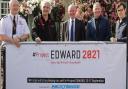 Project EDWARD, which aims to promote and educate road safety across Europe, came to Ely. Cambridgeshire police and crime commissioner Darryl Preston (centre) was pleased with the event.