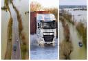 From last winter at Welney when drivers decide whether to risk crossing the flooded Washes or to take a diversion.