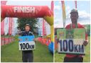 Nick Winterton (pictured) at the finish line of his ninth and tenth 'ultra-challenge' hikes in the Lake District and Yorkshire.