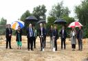 Despite the heavy rain, Steve Barclay joined Chatteris Councillors Ann Hay and Ian Benny, Fenland District Council Leader Chris Boden, Mayor Nik Johnson and Cromwell Community College and Neale-Wade Academy Principals Jane and Graham Horn at the