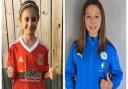 Ruby Lakey (left) and Holly Cook are two of four Neale-Wade Academy students to make progress in their bid to reach the England Lionesses team.