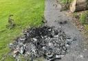 Remains of a late night 'party' torched near rugby club in Wisbech