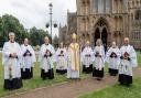 Ordination of Ely Priests on July 3 at Ely Cathedral: first service group shot with the Right Revd Dr Dagmar Winter, Bishop of Huntingdon.