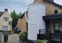 This mysterious giant tankard has appeared outside The High Flyer pub in Ely.