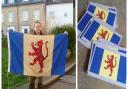 James Bowman and the Fenland Flag he conceived. It has now won the backing and support of East Cambridgeshire District Council.