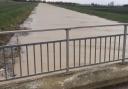 A teenager was found fishing in these choppy life-threatening flood waters at Whittlesey Dyke by volunteer bailiff Tony Jakes.