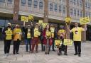 A protest against the Wisbech incinerator outside County Hall in Norwich