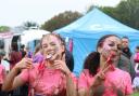 Gaby and Teni braved the cold and mud for charity.