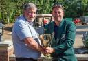 Winner of the John Gamble trophy was Neil John who is pictured with Men's Captain Andy Hicks.