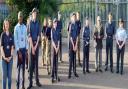 272 Wisbech Squadron Air Training Corp cadets with Rebecca Robinett (first from left), FDC's Street Pride Co-ordinator, town and district councillor Sidney Imafidon (second from left), and Wisbech Mayor Peter Human (third from right).