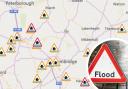 Flood alerts and flood warnings were in place across Cambridgeshire on Friday night.