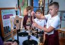 Children taking a first look at the interactive exhibits in Wisbech Museum for the Wisbech launch of STEM in the Fens this September.