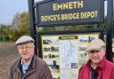 Norman Paget & Bill Smith at the unveiling ceremony.