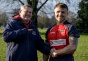 DoR Veenendaal congratulating Man-of-the-Match Ethan Garford.