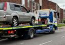 The seized car on West Street in Wisbech.