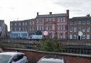 The White Lion Hotel in Wisbech, seen from the opposite bank of the River Nene