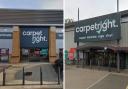 The Carpetright stores in Huntingdon and Wisbech are set to shut.