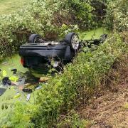 The scene of the crash near Whittlesey