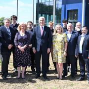 L-R Andrew Swift (WSC), Ean Daniel (WSC), Austen Adams (Metalcraft), Alex Bevan (Metalcraft), Debbie Barton (WSC), Ari George (Metalcraft), Stephen Barclay MP, Toby Lambert (Metalcraft), Laraine Moody (WSC), Luis Webb (Metalcraft), Martin Johnson