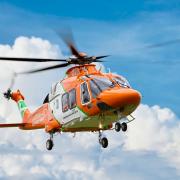 The Magpas Air Ambulance in flight