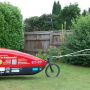 Rosie Swale Pope MBE (pictured) was pictured on her way to Littleport and Wisbech, during her charity run from Sussex to Kathmandu.