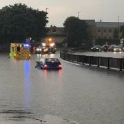 Glimpse of what Peterborough looked like tonight (Friday) after flash floods hit the city.