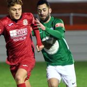 Liam Adams (left) scored twice for Wisbech Town in their 7-3 friendly win at Boston United under 19s.