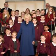 Children in Wisbech were treated to a visit from The Duchess of Cornwall who presented them with 50 new books to inspire the future generation of bookworms. Picture: PHILIP MYNOTT