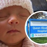 Baby Orla Chapman was the first patient at the newly-reopened tongue-tie clinic at the Queen Elizabeth Hospital, in King's Lynn.