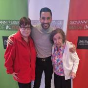 Sarah Perkins and Maureen with Giovanni Pernice.