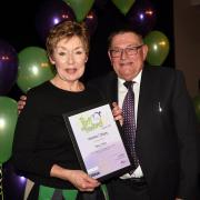 Penny Stocks and former Fenland District Council Cllr Mike Cornwell at the Pride In Fenland awards 2017