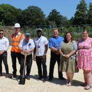 Adam Garford, Think Communities Place Coordinator at Cambridgeshire County Council; Steve Ellis, Managing Director of Probus Construction; and Fenland District councillors Sidney Imafidon, Steve Tierney, Susan Wallwork, and Samantha Hoy.