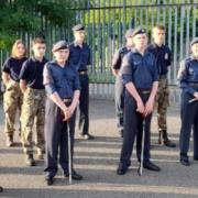 272 Wisbech Squadron Air Training Corp cadets with Rebecca Robinett (first from left), FDC's Street Pride Co-ordinator, town and district councillor Sidney Imafidon (second from left), and Wisbech Mayor Peter Human (third from right).