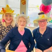 Residents enjoyed making Easter bonnets.