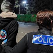 Police have arrested three men who they came across at the Wisbech recycling centre.