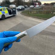 One of the knives that was seized from Marek Vasko, of Elm Road, Wisbech.