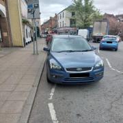 Illegal parking in Wisbech.