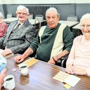 Brenda, Barrie and Jean with friend at the bingo.