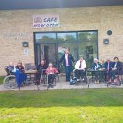 Rose Lodge care home residents on a day trip to Wisbech Park.