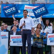 Prime Minister Rishi Sunak visited Cambridgeshire yesterday for a rally.