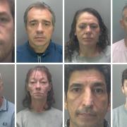 Some of the Cambridgeshire criminals jailed in July.