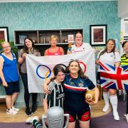 General manager, Paula Colman, deputy manager, Sarah Sage and team ready for the olympic games!